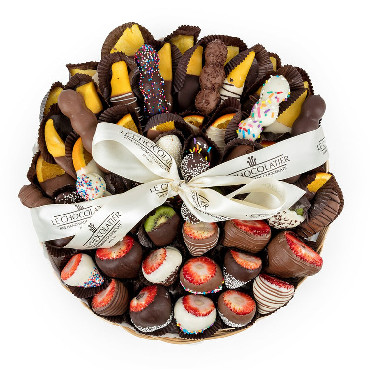 Chocolate Dipped Assorted Fruit Platter - 14 inch (Local Delivery Only)