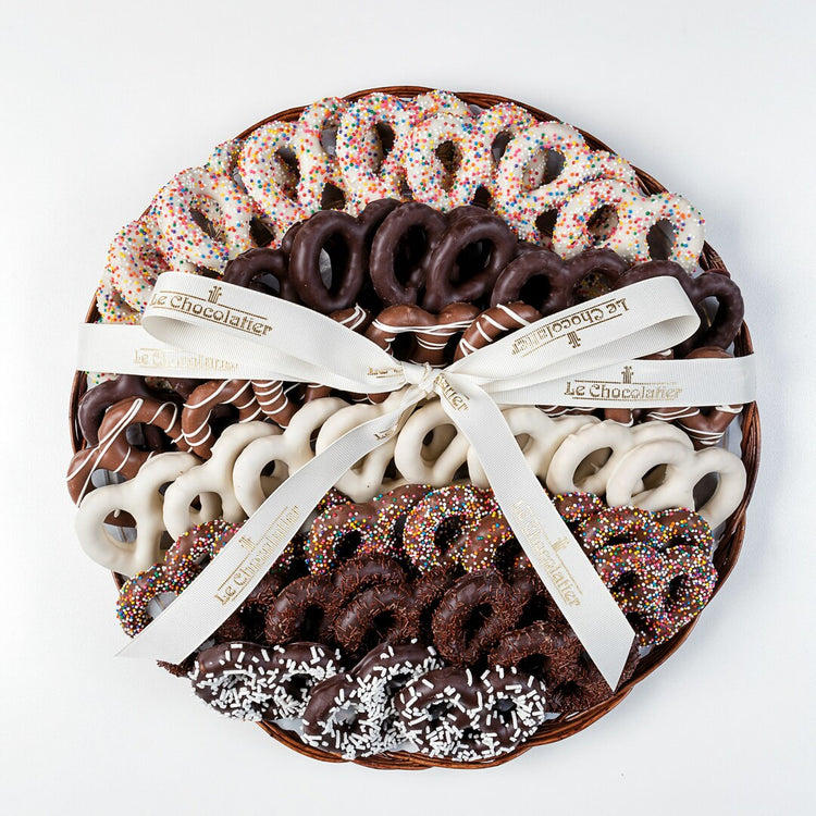 Chocolate Pretzel Platter - 14 inch round