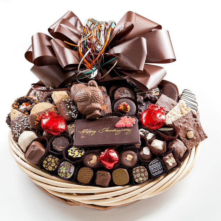 Thanksgiving Chocolate Celebration Basket - 16 Inch Round