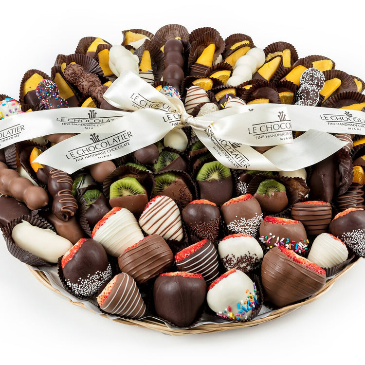 Chocolate Dipped Assorted Fruit Platter - 18 inch (Local Delivery Only)