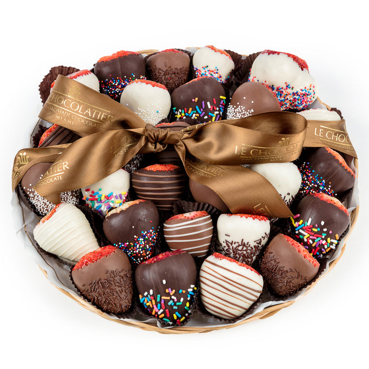 24 Piece Chocolate Dipped Strawberry Platter (Local Delivery Only)