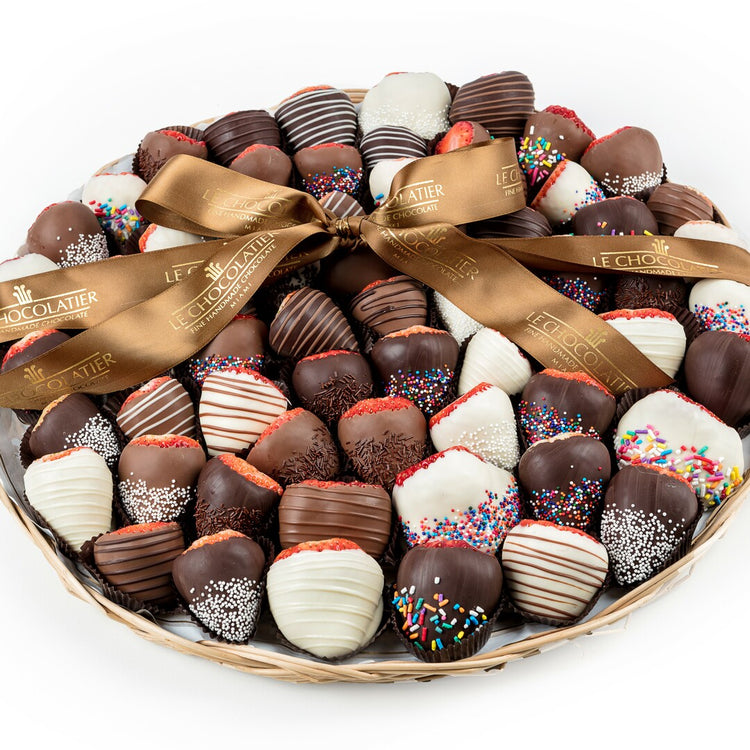 60 Piece Chocolate Dipped Strawberry Platter (Local Delivery Only)