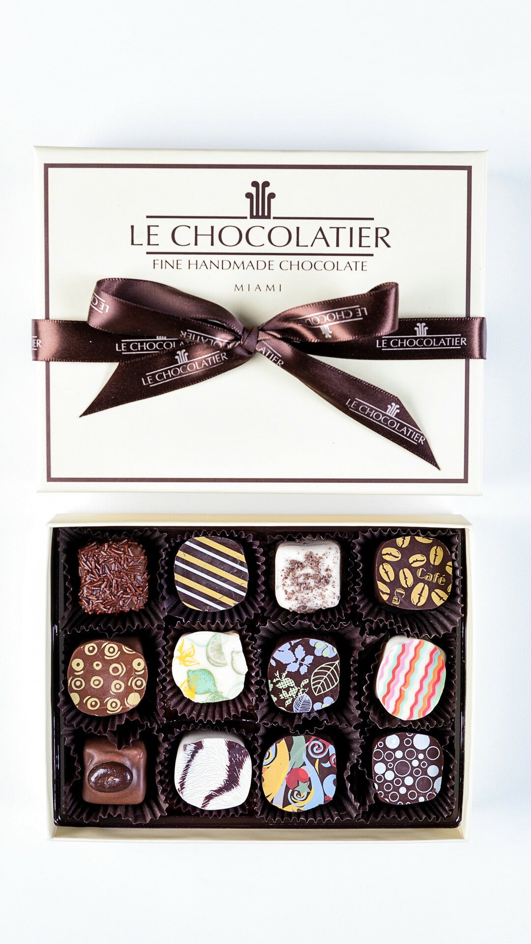 12 PIECE BOX SYMPHONY OF FLAVORS TRUFFLES - Le Chocolatier