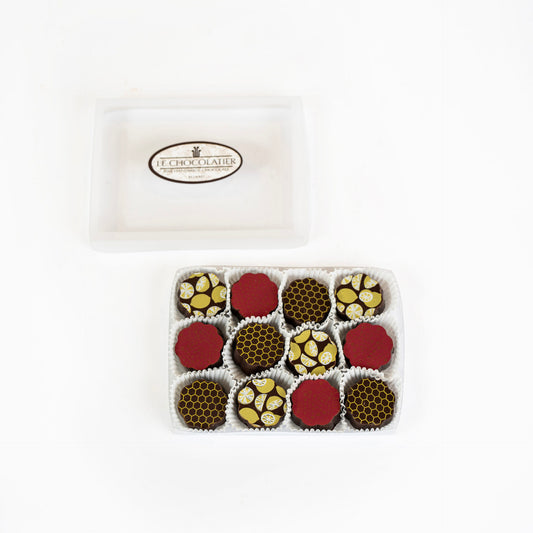 12 PIECE BOX OF ROSH HASHANAH CHOCOLATE TRUFFLES