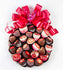 24 juicy strawberries dipped in milk, white and dark chocolate, decorated with sprinkles & drizzle.