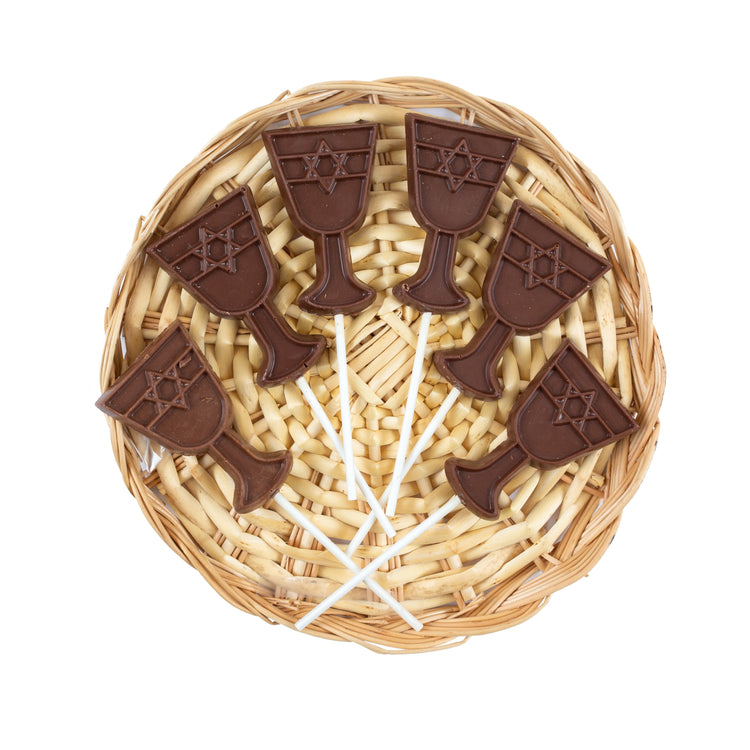 Passover Chocolate Wine Cup Pops - 6 Per Unit