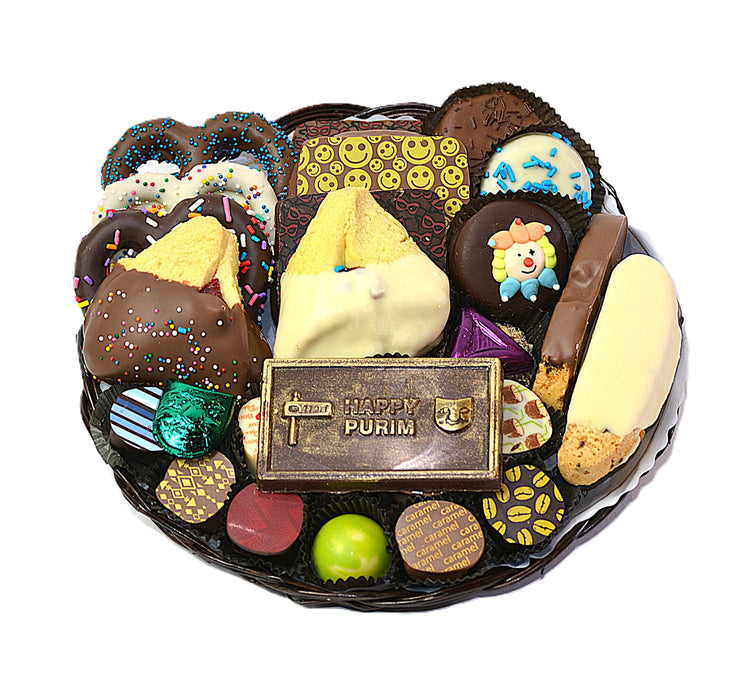 Purim Chocolate Combo Platter - 10 Inch