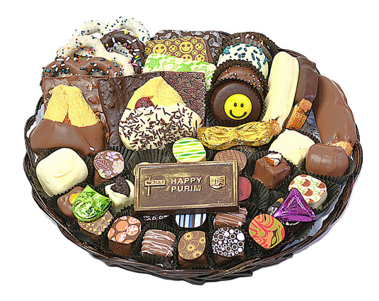 Purim Chocolate Combo Platter - 12 inch