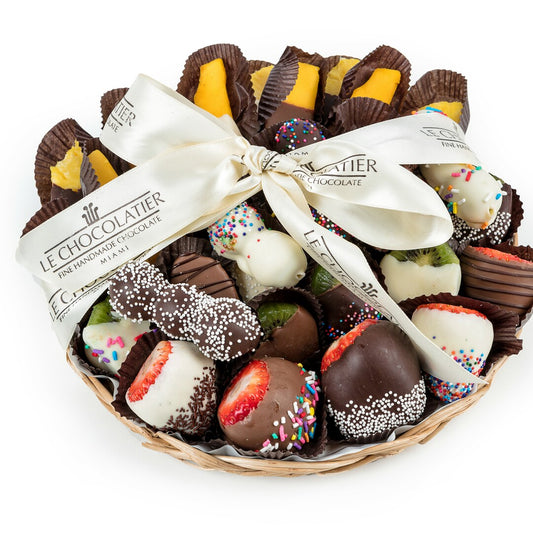 Chocolate Dipped Assorted Fruit Platter - 10 inch (Local Delivery Only)