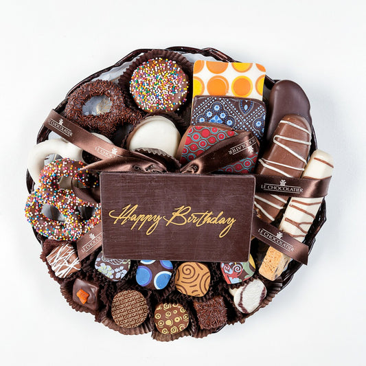 HAPPY BIRTHDAY SIGNATURE COMBO PLATTER - 10 INCH ROUND