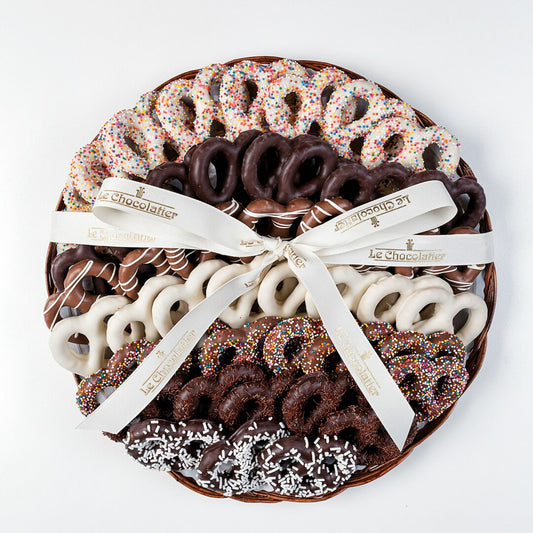 Chocolate Pretzel Platter - 14 inch round
