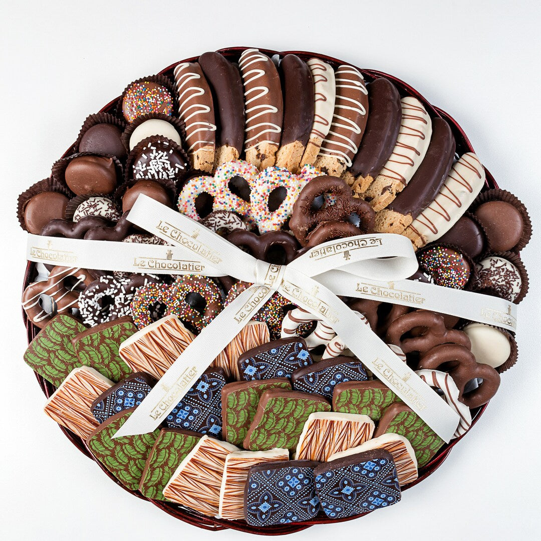 Cookie & Pretzel Platter 18 inch round - Le Chocolatier