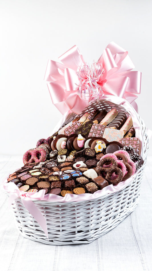 Large Baby Bassinet Of Chocolate Delights