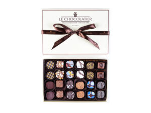 12 Piece Box Liquor & Wine Truffles in 6 flavors. A chocolate Plaque with your greeting on top